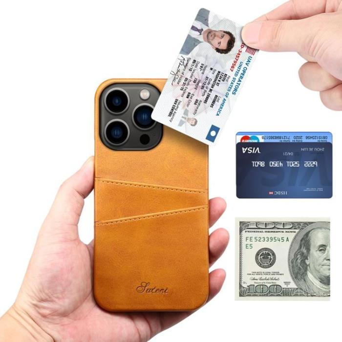 SUTENI - SUTENI iPhone 14 Pro Skal Korthållare - Khaki