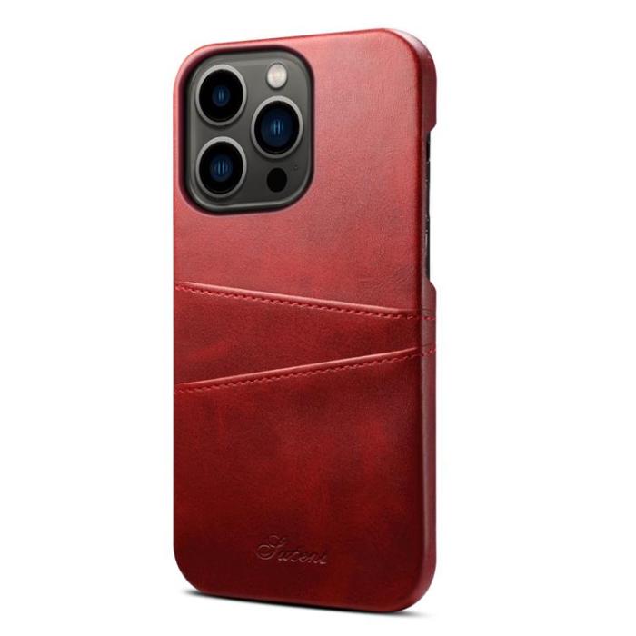 SUTENI - SUTENI iPhone 14 Pro Skal Korthållare - Röd