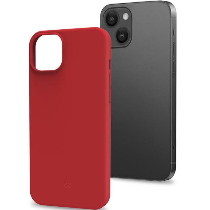 Celly - Celly iPhone 16 Mobilskal Cromo Soft Rubber - Röd