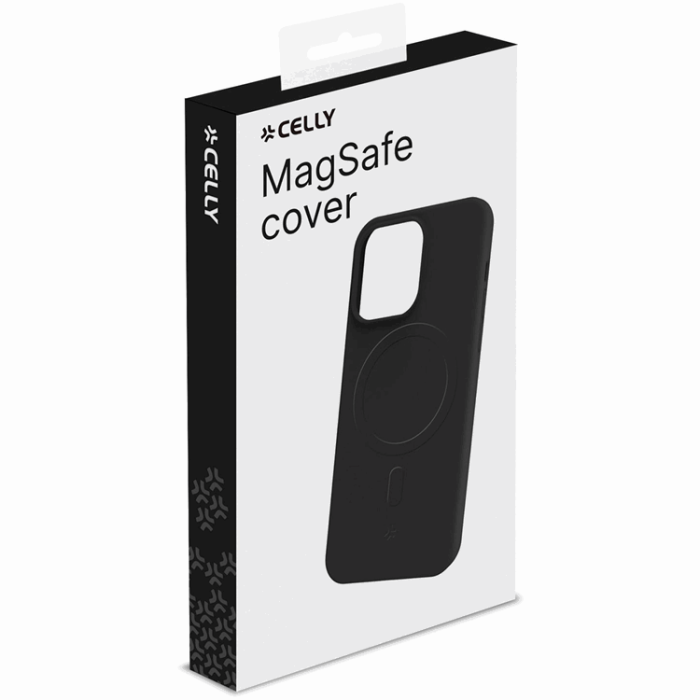 Celly - Celly iPhone 15 Plus Mobilskal MagSafe Cromo Soft Rubber - Svart