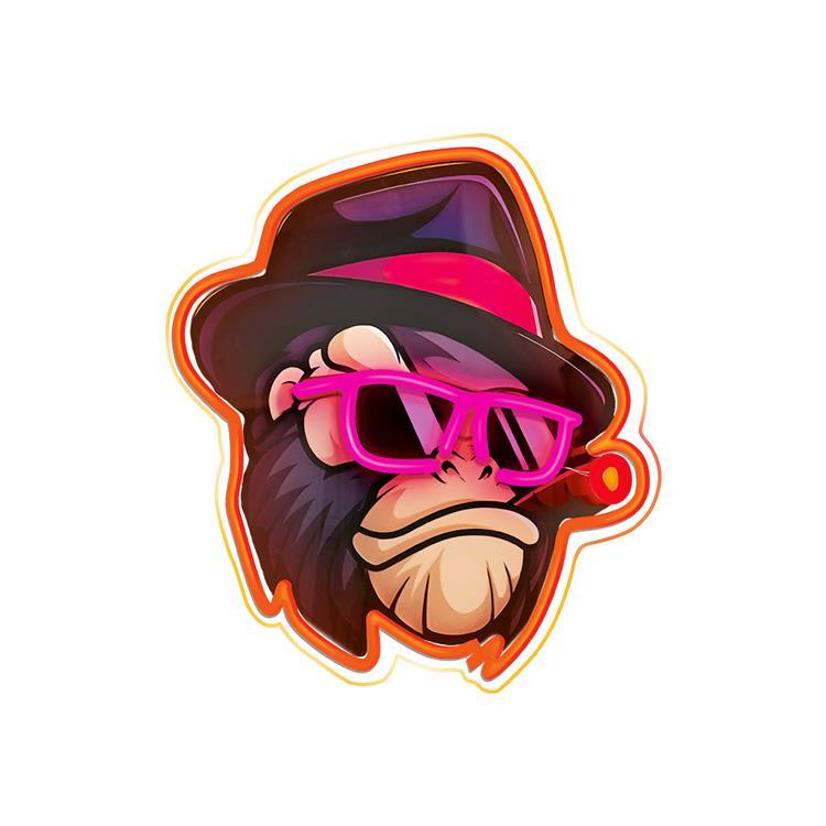 Forever Light Neon ART LED GANGSTA MONKEY FLA03 - Flerfärgad | 264 | AlltMobil