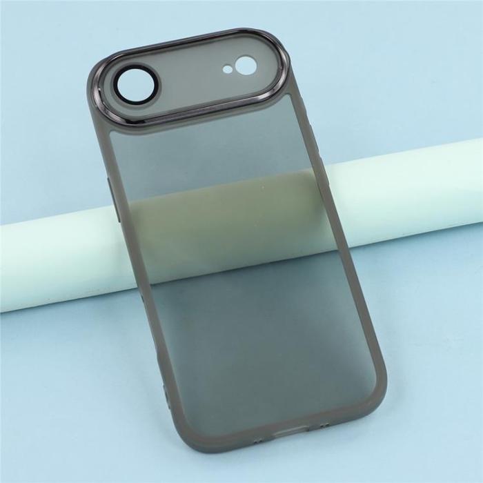 A-One Brand - iPhone Air Mobilskal Electroplated Kameraram - Transparent Svart