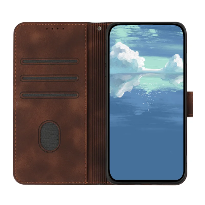 A-One Brand - iPhone 17 Pro Max Plånboksfodral Line - Brun