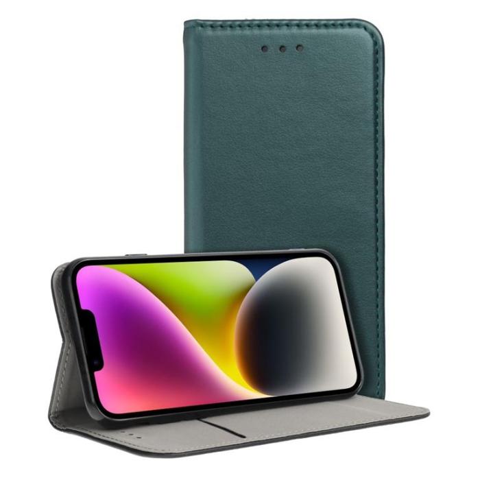OEM - iPhone 14 Pro Plånboksfodral Smart Magneto - Mörkgrön
