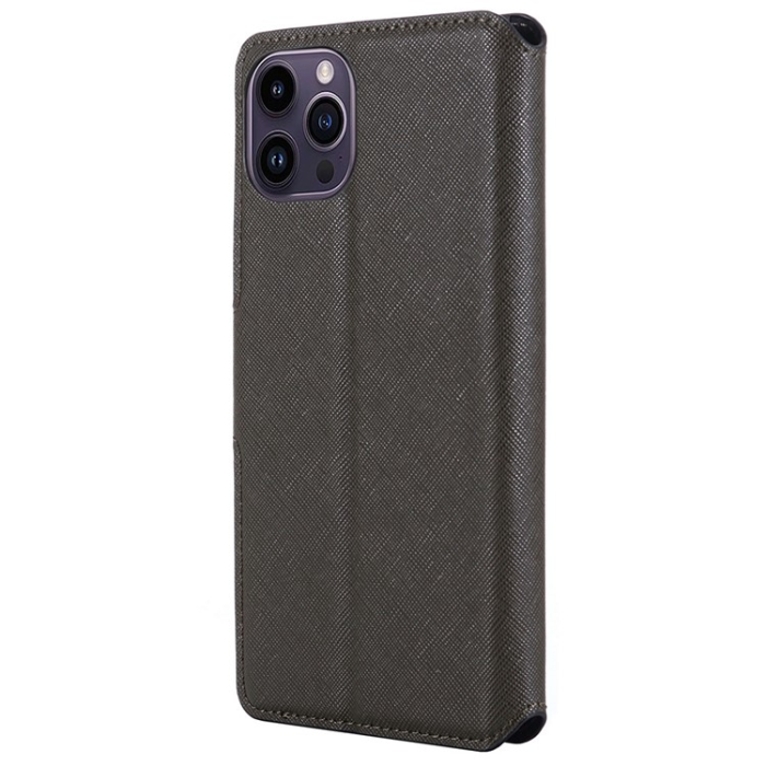 UTGATT - MUXMA iPhone 14 Pro Max Plånboksfodral Cross Texture - Grön