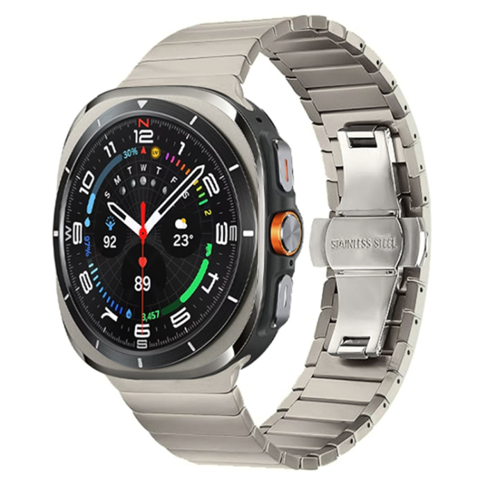 A-One Brand - Galaxy Watch Ultra (47mm) Armband Stainless Steel - Titanium