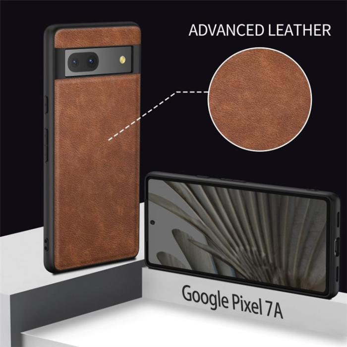 A-One Brand - Google Pixel 7A Mobilskal PU-Läder Coated - Svart