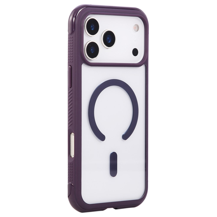 A-One Brand - iPhone 17 Pro Max Mobilskal MagSafe TPU+PC Transparent - Mörklila