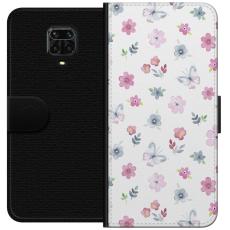 iSecrets - Plånboksfodral till Xiaomi Redmi Note 9S med Blommor och fjärillar