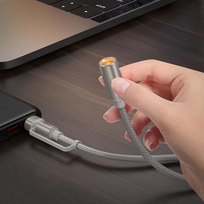 Hoco - Hoco Cigarettändare Till USB-A/USB-C Kabel Adapter 0.3m UA38B - Guld