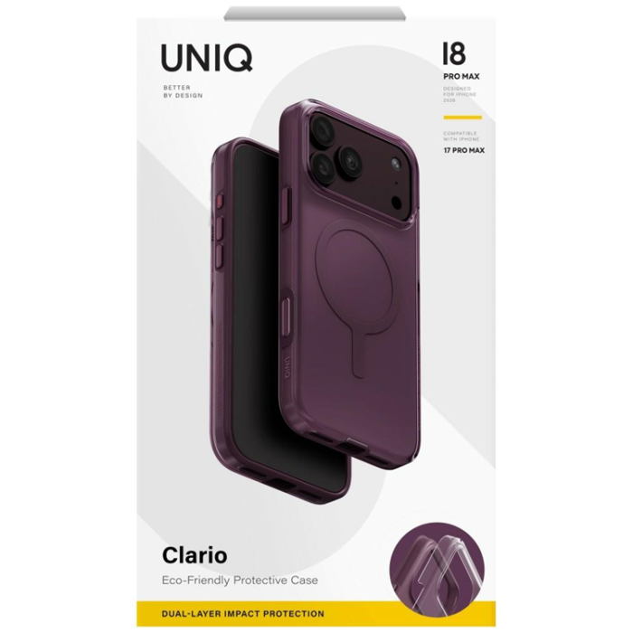 UNIQ - Uniq Mobilskal för iPhone 18 Pro Max/17 Pro Max MagSafe Clario - Eco Lila