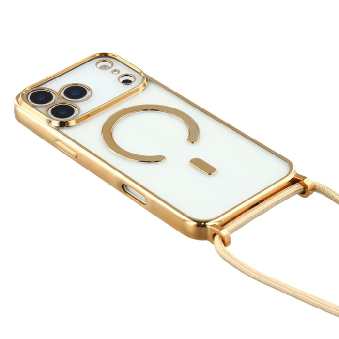 A-One Brand - iPhone 17 Pro Mobilskal MagSafe Electroplating Edge TPU - Guld