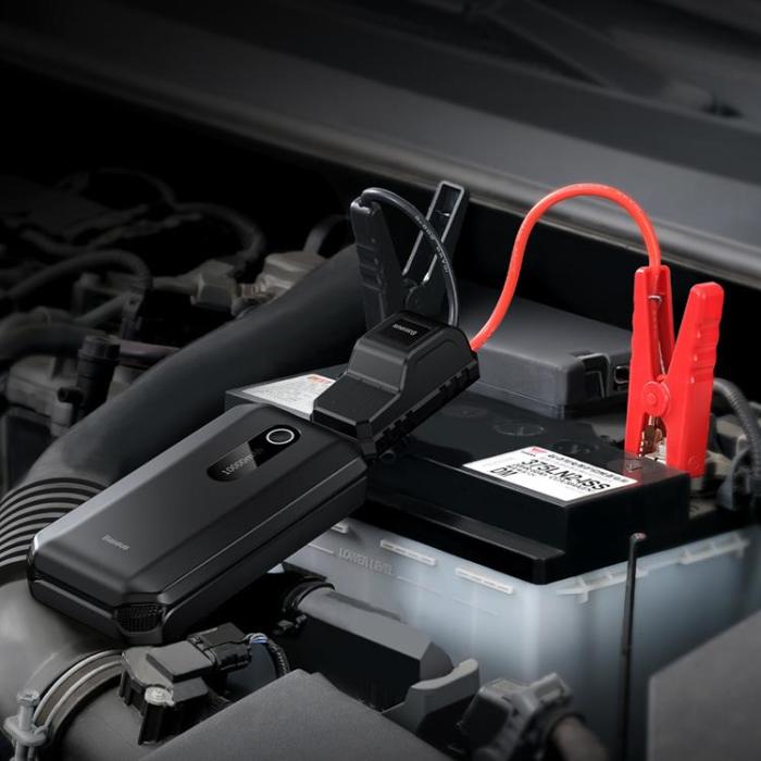 UTGATT - Baseus Powerbank Power Jump Starter Booster 10000 mAh 12V 1000A/500A - Svart