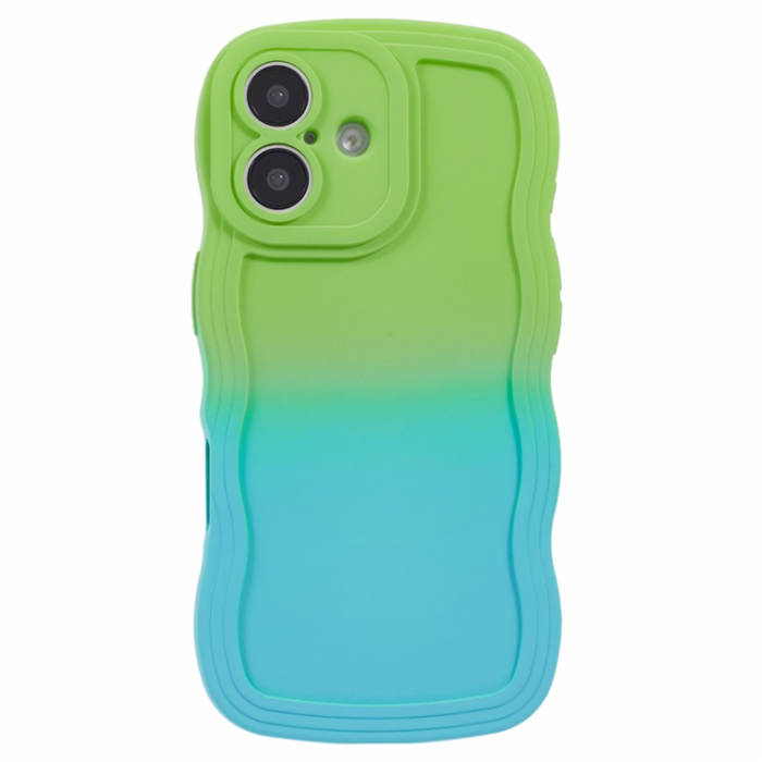 A-One Brand - iPhone 17 Mobiskal Gradient Color TPU - Grön + Babyblå