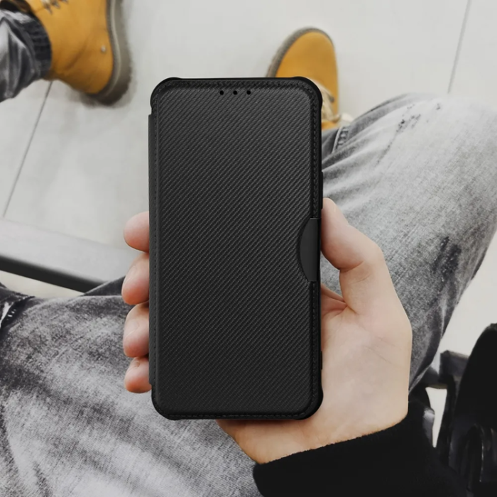 OEM - iPhone 16 Pro Plånboksfodral Razor - Svart