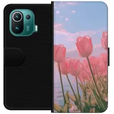 Gustaf - Pl&aring;nboksfodral till Xiaomi Mi 11 Pro med Rosa Tulpaner