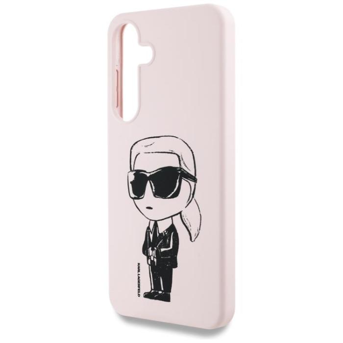 KARL LAGERFELD - Karl Lagerfeld Galaxy S25 Mobilskal MagSafe Silikon Graffiti Ikonik - Rosa