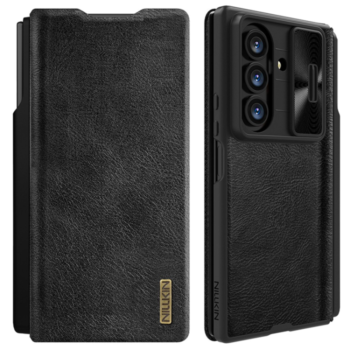 Nillkin - Nillkin Galaxy Z Fold 7 Plånboksfodral Qin Pro - Svart