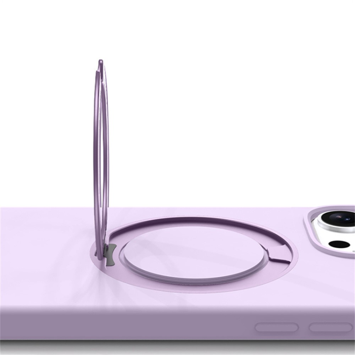 A-One Brand - iPhone 16 Pro Max Mobilskal MagSafe Silikon Roterande - Vit