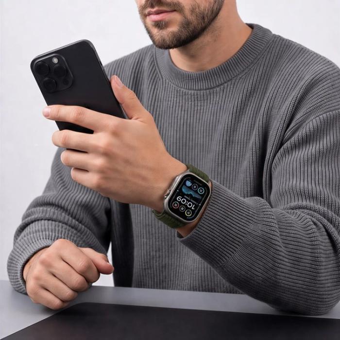 Tech-Protect - Tech-Protect Apple Watch (44/45/46/49mm) Armband Nylon - Svart