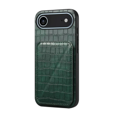 A-One Brand - iPhone 17 Air Mobilskal Korthållare Crocodile Textured - Grön