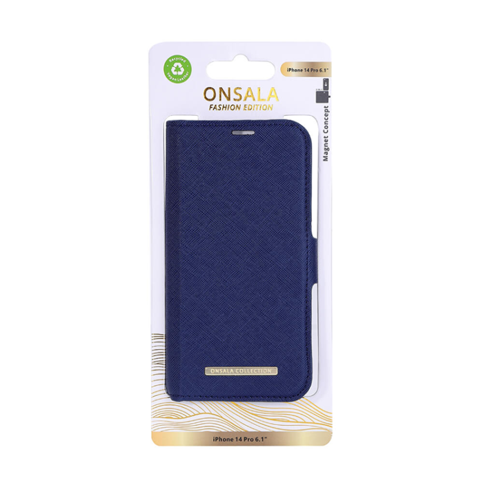 Onsala - ONSALA iPhone 14 Pro Plånboksfodral - Blå