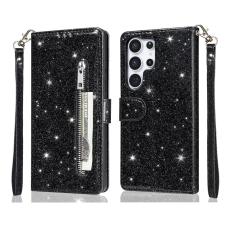 OEM - Mobilfodral f&ouml;r Samsung Galaxy S26 Ultra St&auml;llfunktion Konstl&auml;der - Svart