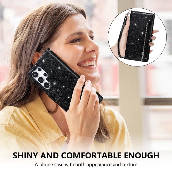 OEM - Mobilfodral för Samsung Galaxy S26 Ultra Ställfunktion Konstläder - Svart