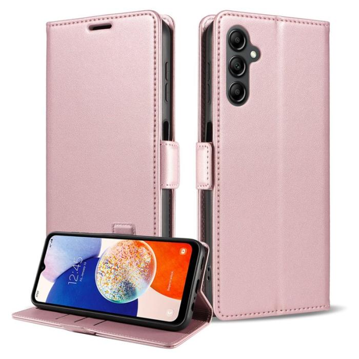 OEM - Plånboksfodral för Samsung Galaxy S26 Magnetiskt Konstläder RFID - Rosa