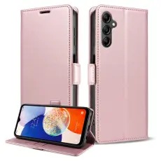 OEM - Pl&aring;nboksfodral f&ouml;r Samsung Galaxy S26 Magnetiskt Konstl&auml;der RFID - Rosa