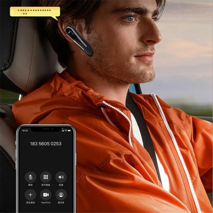 OEM - Single In-Ear Hörlur Bluetooth med Dual Mic ENC K25 - Guld