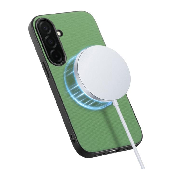 OEM - Mobilskal för Samsung Galaxy S26 Magnetiskt Konstläder + PC + TPU - Grön