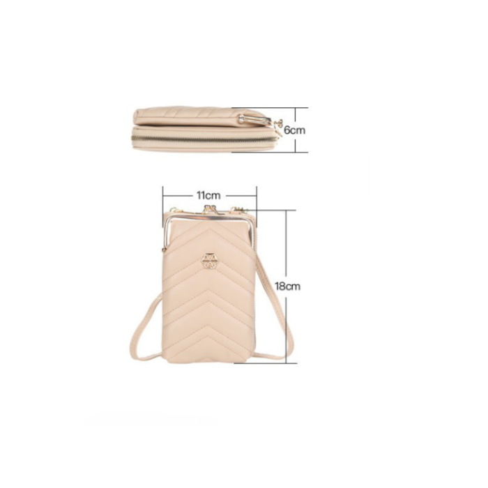 BOISEEN - BOISEEN Axel Crossbody Väska Snake Texture - Beige