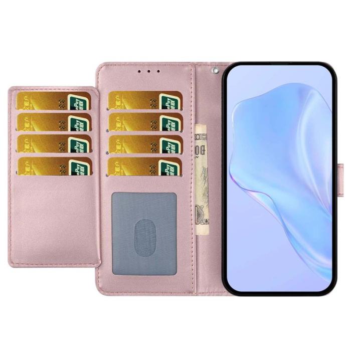 OEM - Samsung Galaxy S26 Plus Plånboksfodral Rem Flera Kortfack Konstläder Roséguld