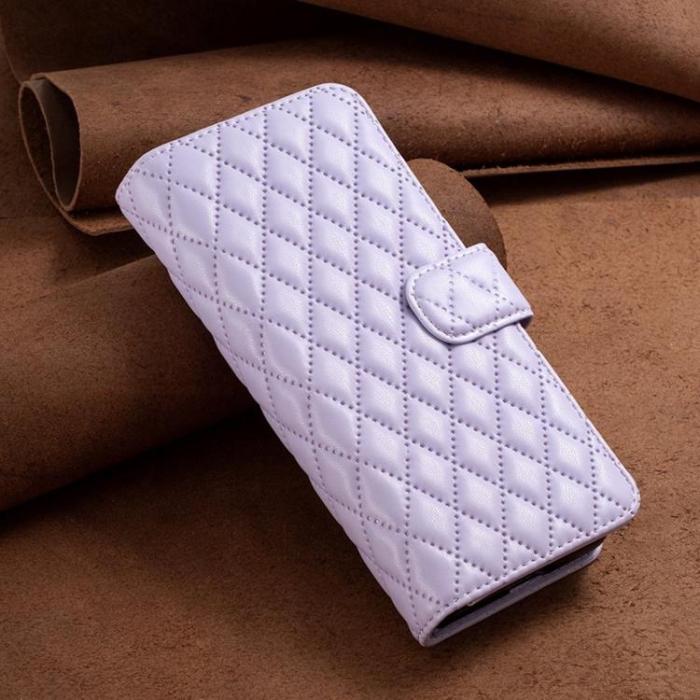 BINFEN COLOR - BINFEN COLOR Galaxy Z Fold 4 Plånboksfodral Rhombus - Lila