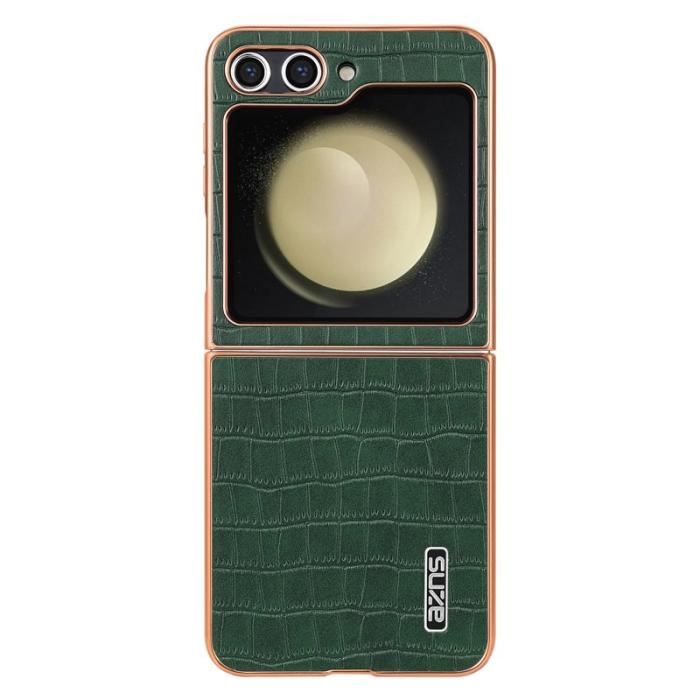AZNS - AZNS Samsung Galaxy Z Flip7 FE Fodral KonstLäder - Grön