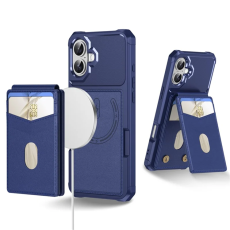 A-One Brand - iPhone 17 Mobilskal Magsafe Korthållare Detachable - Blå