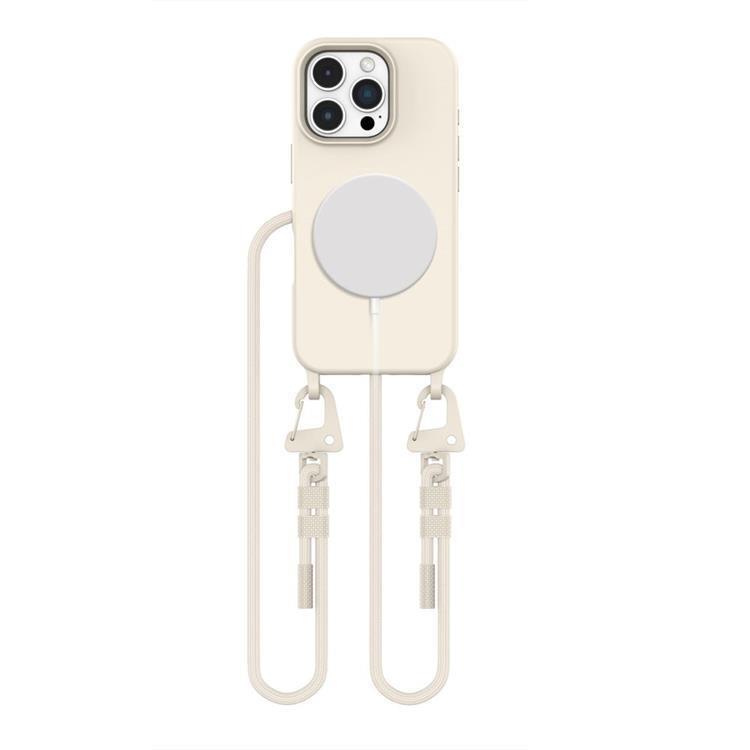 Tech-Protect iPhone 16 Pro Max Mobilhalsband Skal Magsafe Magnecklace - Latte | 2353 | AlltMobil