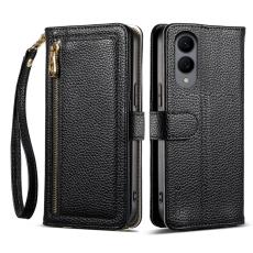 ESEBLE - ESEBLE E11 f&ouml;r Samsung Galaxy S25 Edge Pl&aring;nboksfodral Konstl&auml;der - Svart