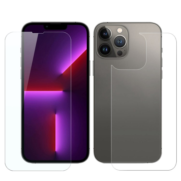 Boom of Sweden - BOOM 3in1 iPhone 13 Pro Max Fram Härdat glas + Bak Härdat glas + Kameralinsskydd