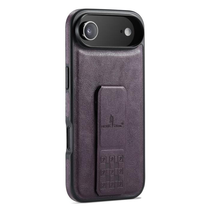 FIERRE SHANN - FIERRE SHANN för iPhone Air Fodral Kickstand KonstLäder - Lila