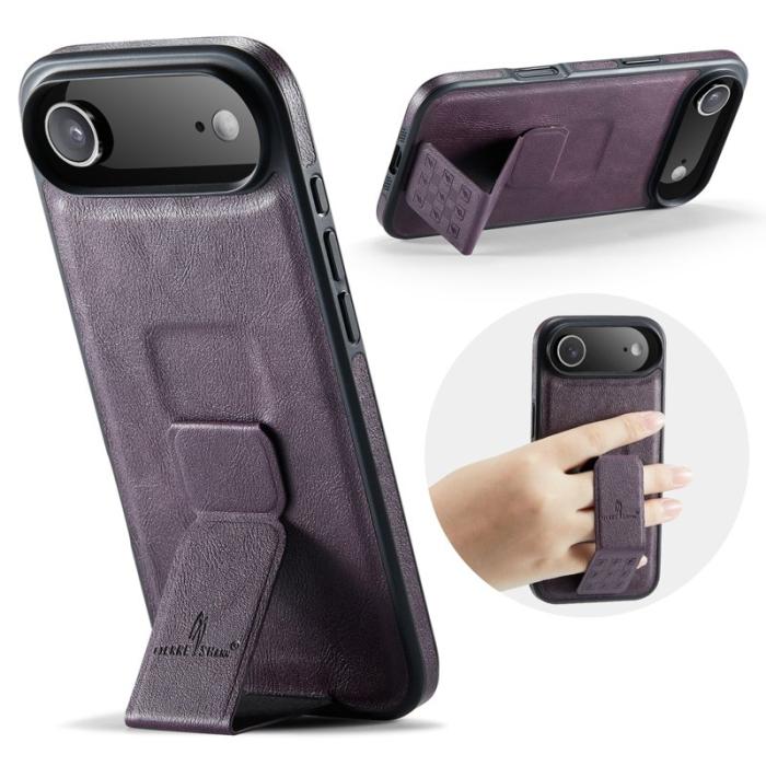 FIERRE SHANN - FIERRE SHANN för iPhone Air Fodral Kickstand KonstLäder - Lila