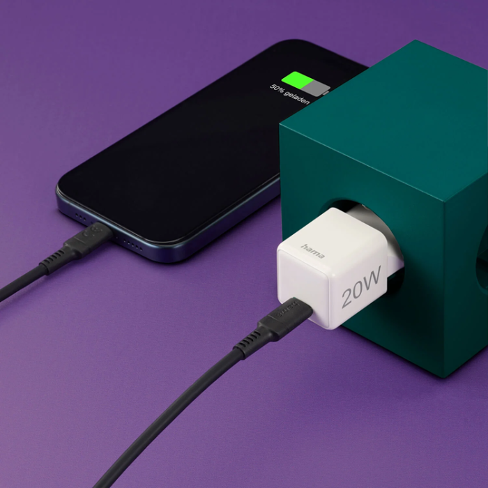Hama - Hama Snabbladdare 20W USB-C - Vit