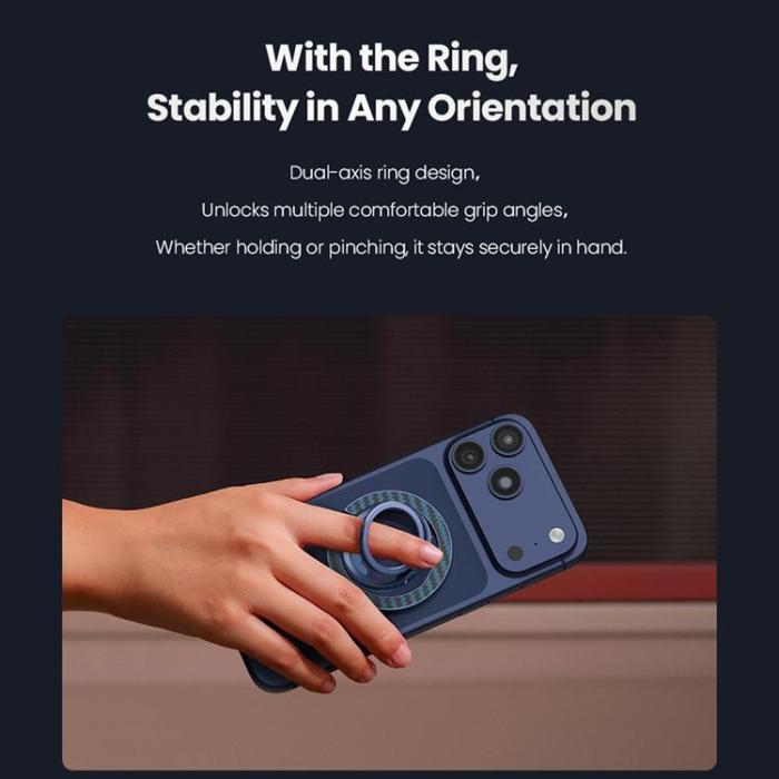 Nillkin - NILLKIN Magnetisk Ringhållare Kickstand Aramid Fiber Aluminiumhållare