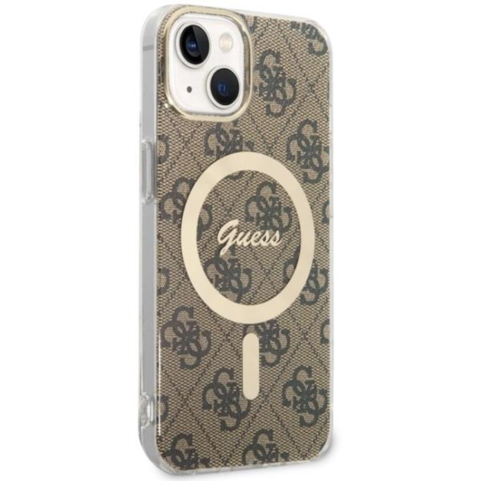 Guess - Guess iPhone 14 Plus Mobilskal MagSafe - Brun