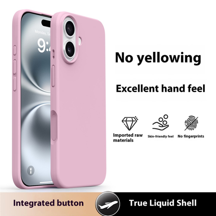 A-One Brand - iPhone 17 Mobilskal Silikon Microfiber Lining - Rosa