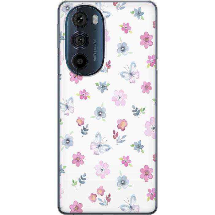 iSecrets - Mobilskal till Motorola Edge 30 Pro med Blommor och fjärillar