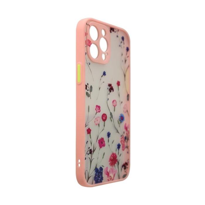 OEM - iPhone 12 Pro Max Skal Flower Design - Rosa