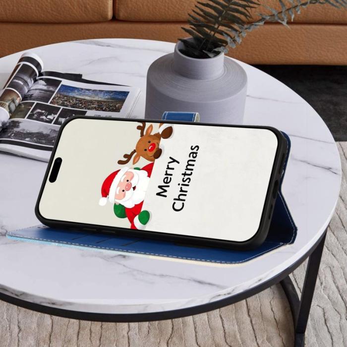 OEM - Samsung Galaxy S26 Ultra Fodral Konstläder Julmönster - Snöflinga Snögubbe
