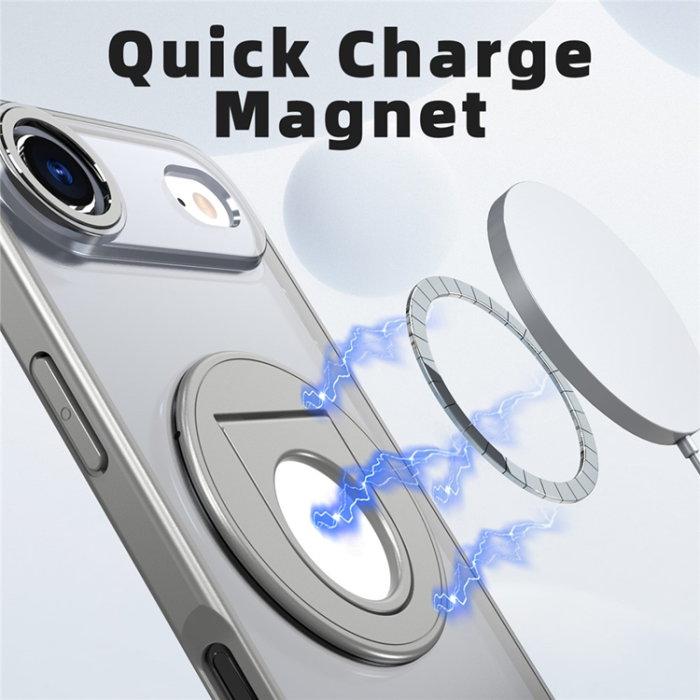A-One Brand - iPhone 17 Air Mobilskal MagSafe Rotating Kickstand - Grå